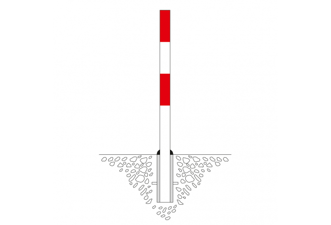 Parat A uitneembare afzetpaal, 70x70mm, cilinderslot, 3 sleutels gelijksluitend #1 | Uitneembaar | Groven Store Safety