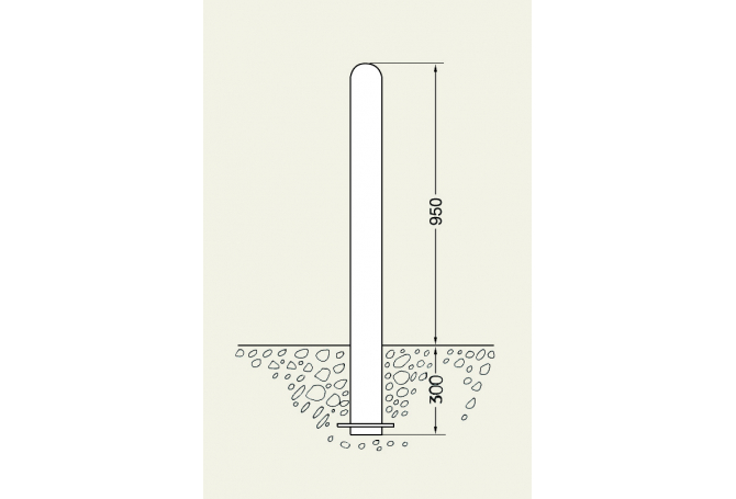 Stadspaal wenen 76mm #1 | Om in te betonneren vast | Groven Store Safety