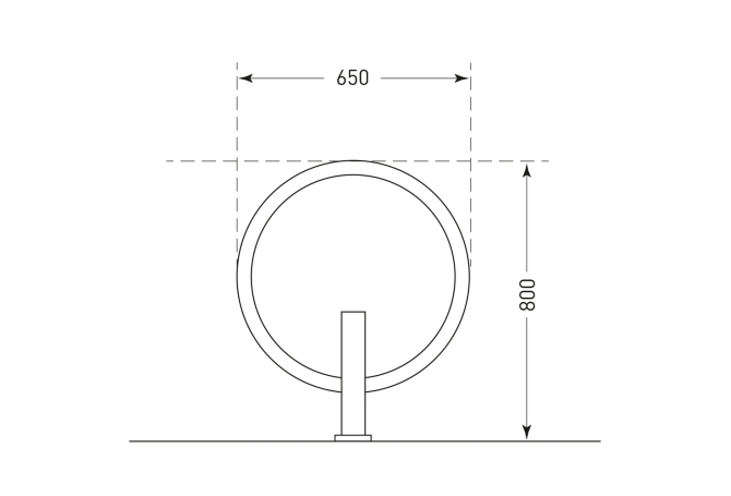 Fietsaanleunbeugel TOUR, rond 48mm Ø, therm. verzinkt DB703, te pluggen. #1 |  | Groven Store Safety
