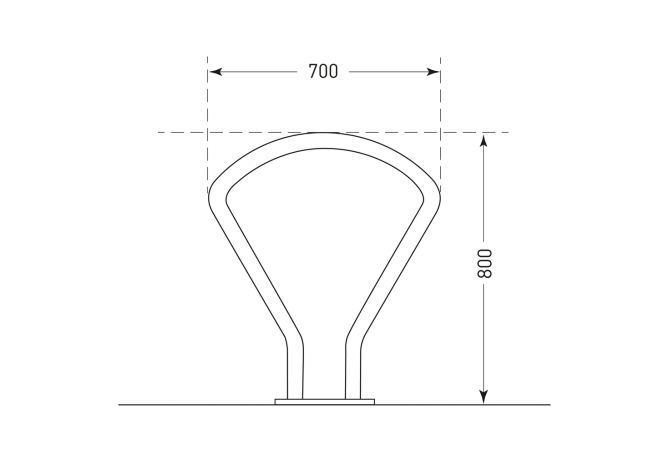 Fietsaanleunbeugel GIRO 42mm Ø, ronde design beugel, te pluggen. #1 |  | Groven Store Safety
