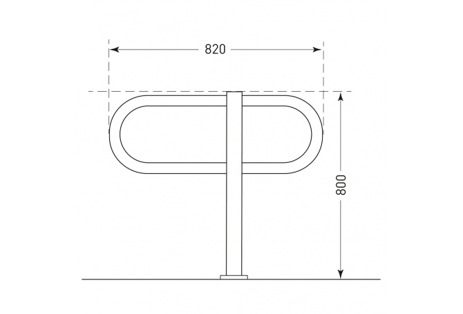 Fietsaanleunbeugel COPPA vierkant 60x40mm betonneren #1 | Fietsenrekken | Groven Store Safety