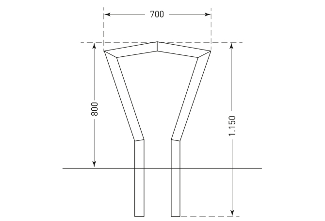 Fietsaanleunbeugel GIRO 42mm Ø, rond design, therm. verzinkt, te pluggen. #1 |  | Groven Store Safety