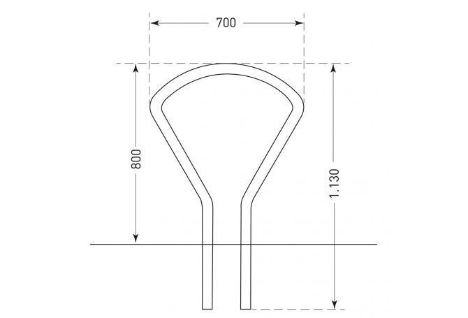 Fietsenaanleunbeugel VUELTA, 48mm Ø, staal therm. verzinkt, betonneren. #1 |  | Groven Store Safety