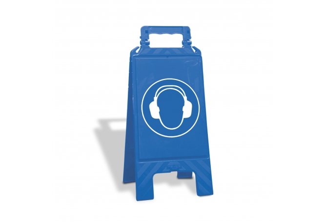 Waarschuwingsbord kunststof blauw gehoorbescherming verplicht #1 | Waarschuwingsborden | Groven Store Safety