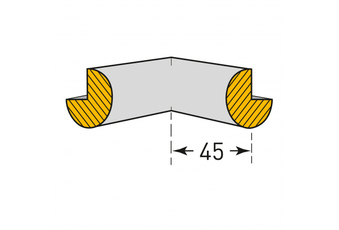 Randbescherming binnenhoek cirkel #1 | Stootbanden | Groven Store Safety