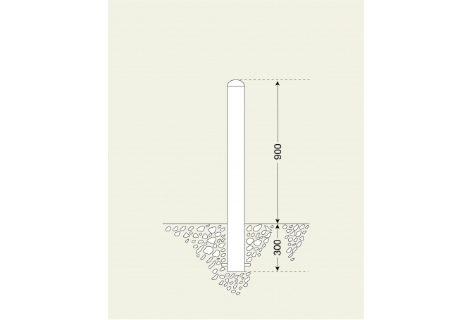 Edelstaalpaal te betonneren 60mm Ø #1 | Edelstaal palen | Groven Store Safety