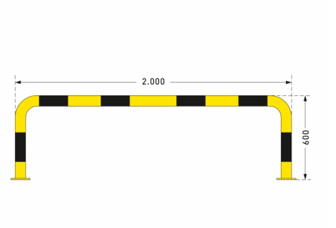 black bull rambeveiligingsbeugel 600x2000mm #1 | Beschermingsbeugel | Groven Store Safety