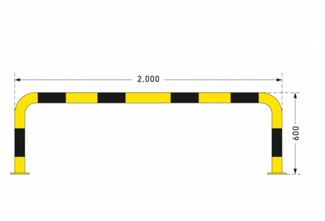 black bull rambeveiligingsbeugel 600x2000mm #2 | Beschermingsbeugel | Groven Store Safety