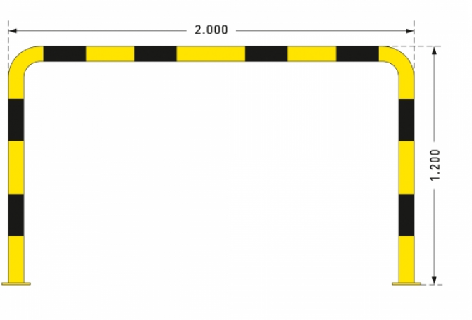 black bull rambeveiligingsbeugel 1200x2000mm 76mm #1 | Beschermingsbeugel | Groven Store Safety