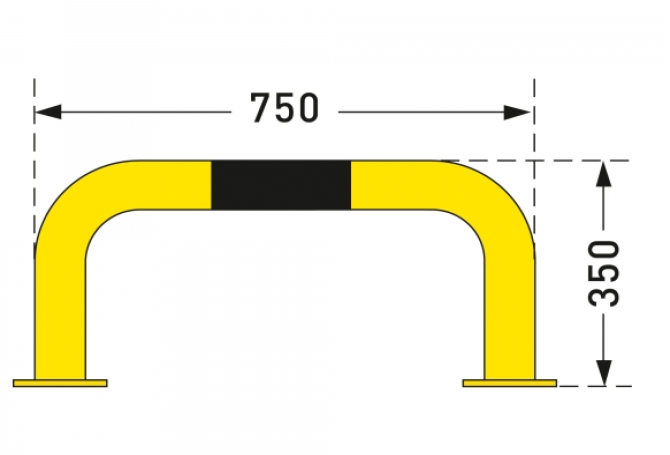 black bull rambeveiligingsbeugel 350x750mm 76mm #2 | Beschermingsbeugel | Groven Store Safety