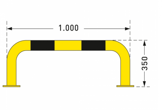 black bull rambeveiligingsbeugel 76mm 350x1000mm #2 | Beschermingsbeugel | Groven Store Safety