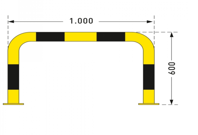 black bull rambeveiligingsbeugel 600x1000mm 76mm #2 | Beschermingsbeugel | Groven Store Safety