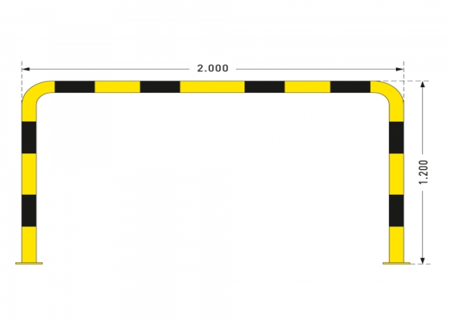 black bull rambeveiligingsbeugel 1200x2000mm 76mm #2 | Beschermingsbeugel | Groven Store Safety