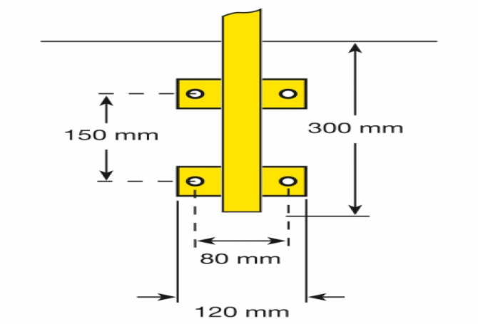 morion beveiligingsbeugel 1300x2000mm gele kunststof #3 | Beschermingsbeugel | Groven Store Safety