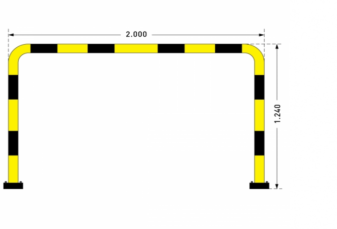 black bull rambeschermingsbeugel swing 1240x2000mm #1 | Beschermingsbeugel | Groven Store Safety