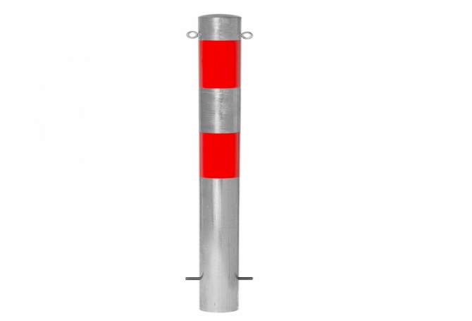 Morion afzetpaal 90mm, betonneren, reflecterend.  #1 | Om in te betonneren vast | Groven Store Safety