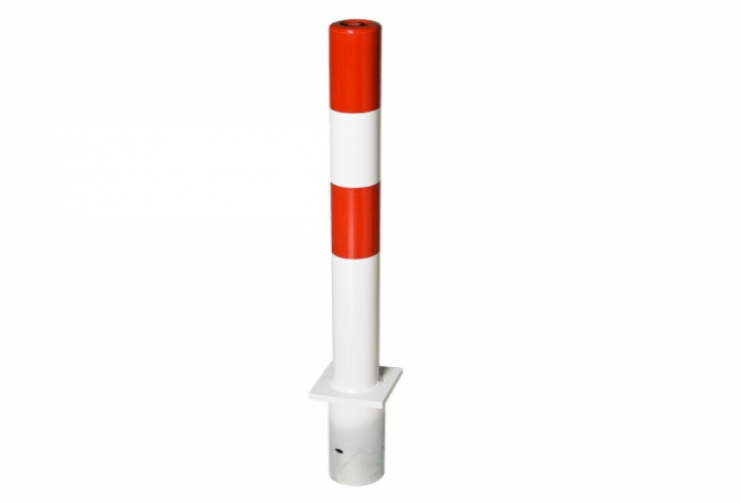 PARAT B-afzetpaal 76mm betonneren rood/wit #1 | Om in te betonneren vast | Groven Store Safety