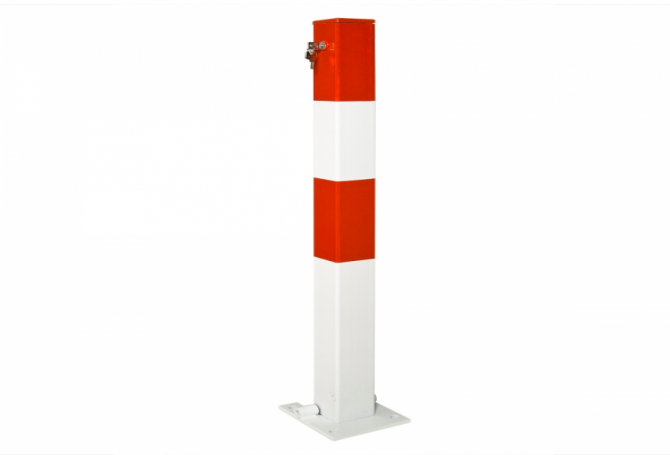 Sesam A kip paal, 70x70mm betonneren, rood/wit #1 | Om in te betonneren vast | Groven Store Safety