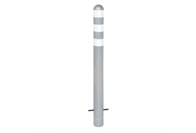 CITY beschermpaal van staal, 1200mm, 3 witte reflecterende ringen #1 | City beschermpalen | Groven Store Safety