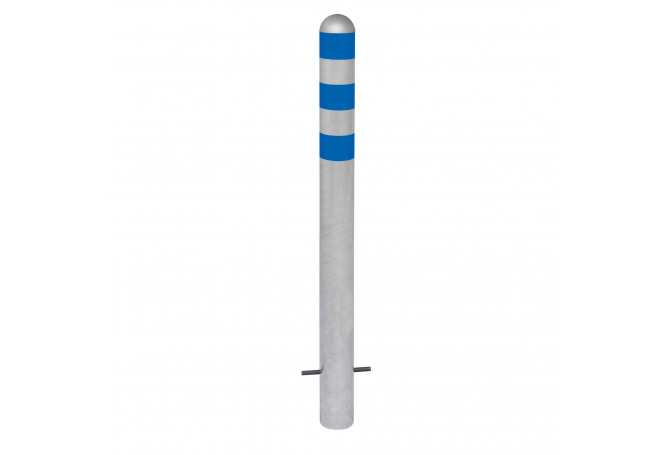 CITY beschermpaal van staal, 1200mm, met 3 blauwe reflecterende ringen.  #1 | City beschermpalen | Groven Store Safety