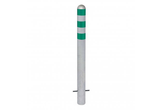 CITY beschermpaal van staal, 1200mm. met 3 groene reflecterende ringen #1 | City beschermpalen | Groven Store Safety