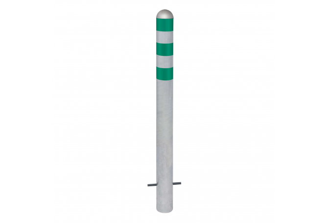 CITY beschermpaal van staal, 1200mm. met 3 groene reflecterende ringen #1 | City beschermpalen | Groven Store Safety