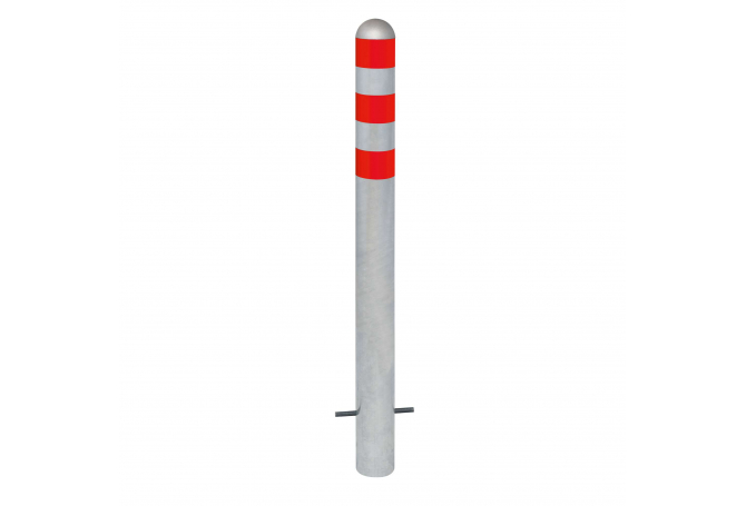 CITY beschermpaal van staal, 1200mm met 3 rode reflecterende ringen #1 | City beschermpalen | Groven Store Safety