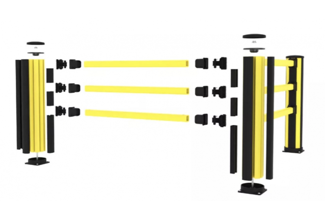 Voetgangershek end H=1160mm #1 | Voetgangershekken van Axelent | Groven Store Safety