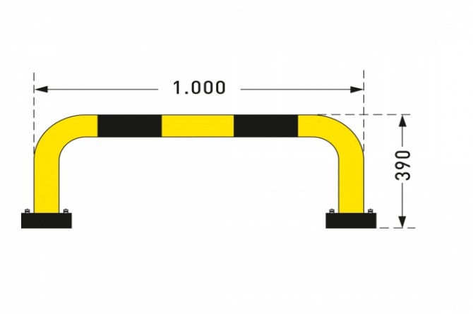 black bull rambeschermingsbeugel swing 390x1000mm #1 | Beschermingsbeugel | Groven Store Safety