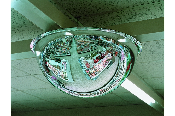 Panorama 4-wegen-spiegel, 600x250mm #1 | Bolspiegels | Groven Store Safety