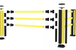 Voetgangershek, hoek H=1160mm RAL 1018 geel #2 | Voetgangershekken van Axelent | Groven Store Safety