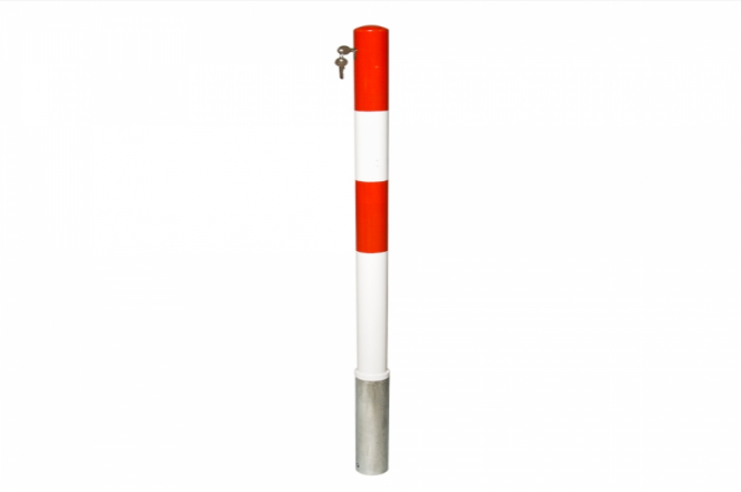 Parat A uitneembare afzetpaal 60mmØ cilinderslot, 3 sleutels,1 oog #1 | Uitneembaar | Groven Store Safety